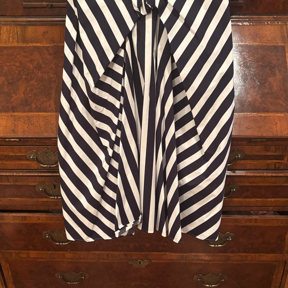 COS Black and White Vertical Stripe Short Sleeve Dress - Picture 4 of 5
